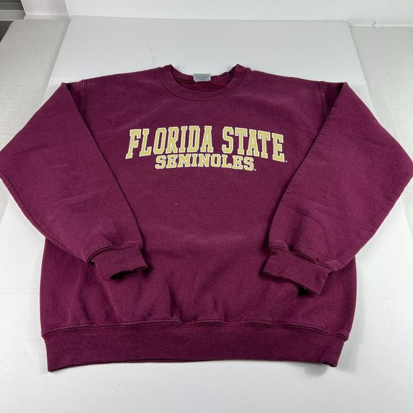 Y2K Florida State Seminoles Sweatshirt Adult Medium Red Faded Crewneck MV Sport - Picture 1 of 13